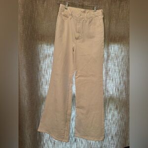 Good American White Flare Wide Leg Jeans